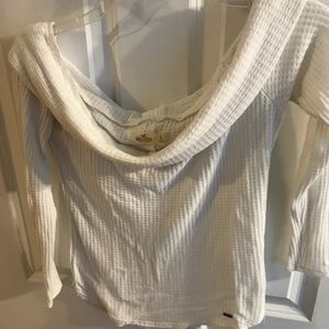 Hollister Off the Shoulder Cropped Sweater
